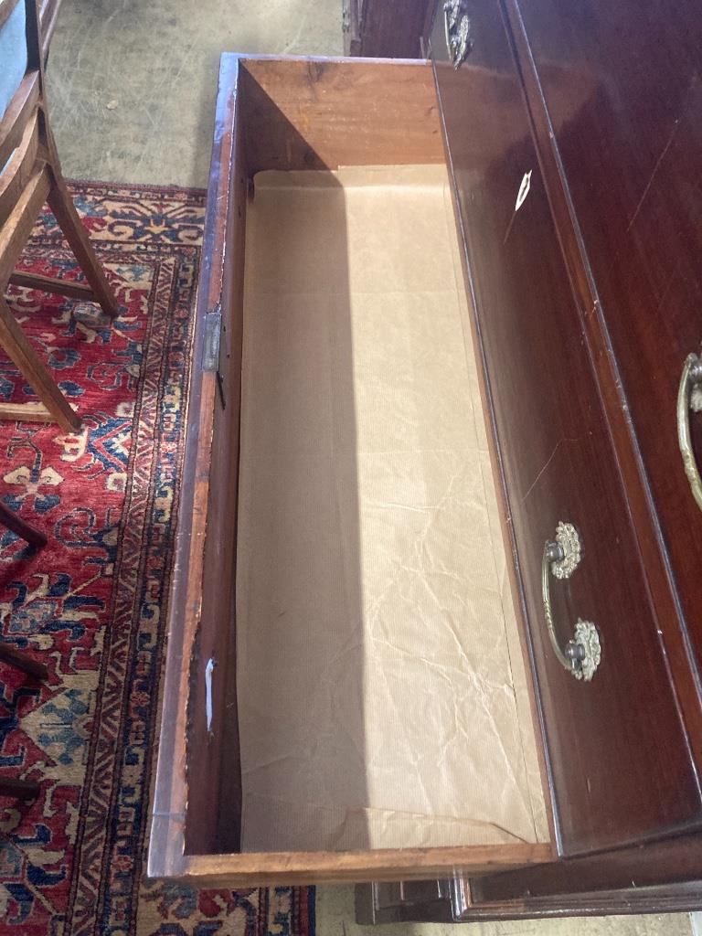 A George III mahogany chest on chest, width 104cm, depth 49cm, height 162cm